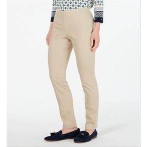 Charter Club Women's Chelsea Stretch Twill Skinny Pants Brown Size 6 Petite